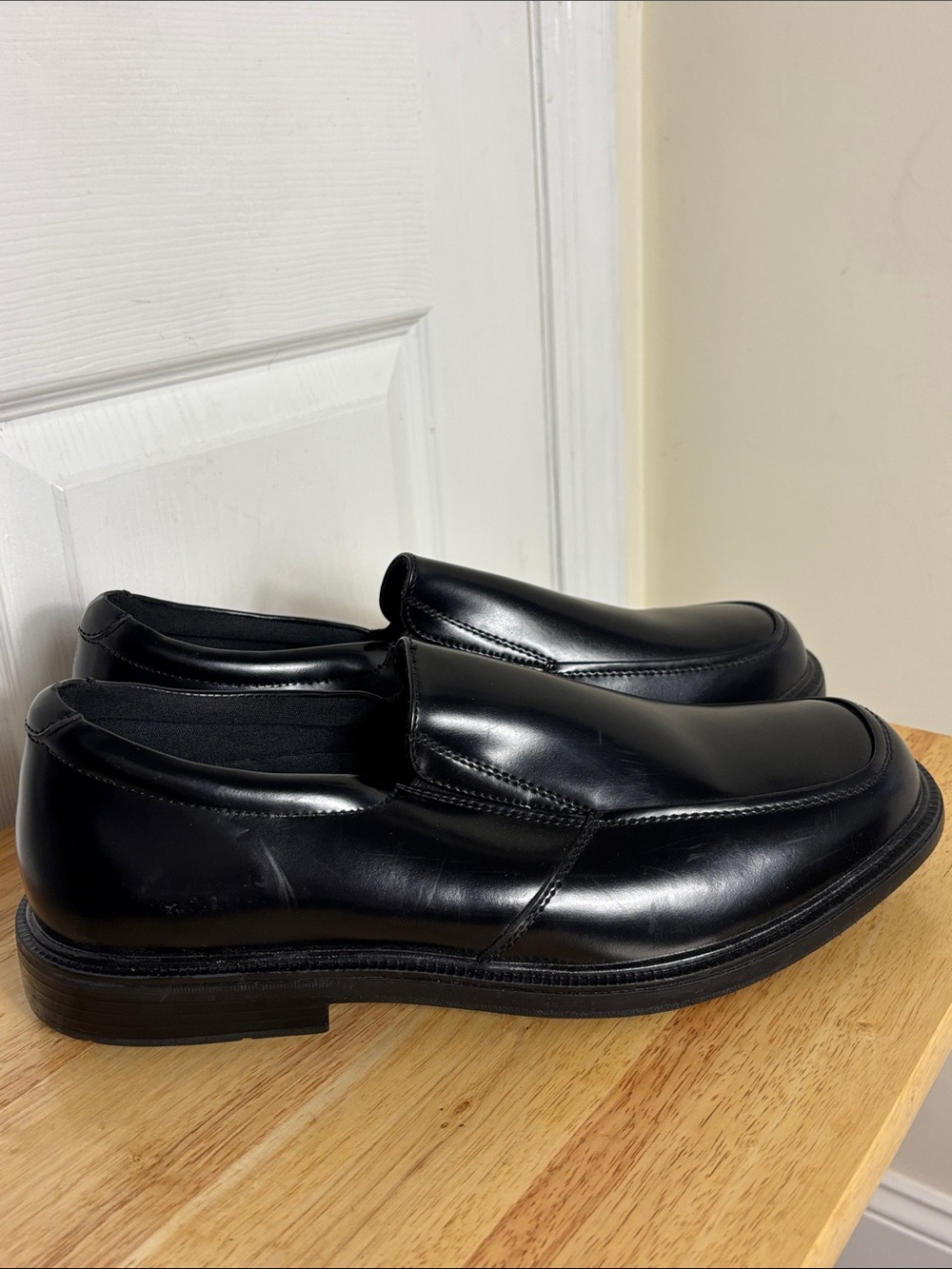 NEW NUNN BUSH Slip Resistant Black Leather Mens Dress Shoes Size 12 work shoes